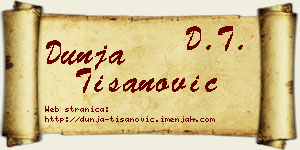 Dunja Tišanović vizit kartica